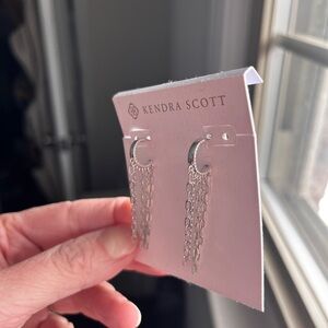 Kendra Scott Silver Crescent Drop Earrings